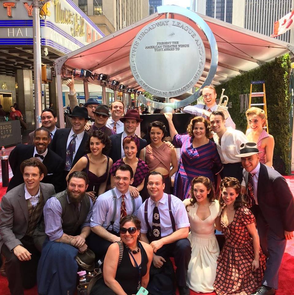 The cast of “Bandstand” at the 2017 TONY Awards earlier this year (photo via Facebook/Bandstand Broadway)