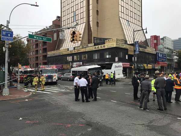 Three dead, 16 injured as buses collide in Flushing