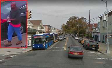 The suspect who allegedly splashed a liquid onto a 13-year-old girl in an Ozone Park bias crime.