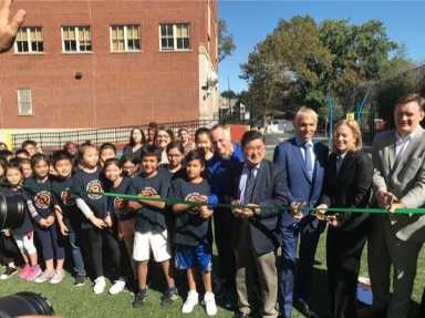 Flushing gets new green playground