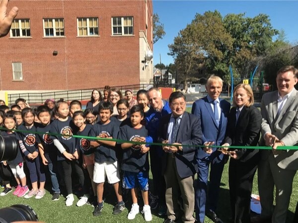 Flushing gets new green playground