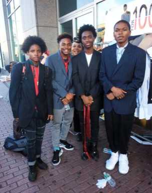 Young men receive free suits and ties in Jamaica