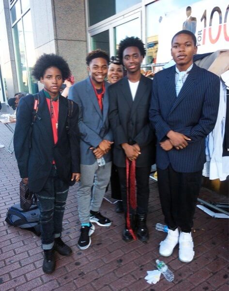 Young men receive free suits and ties in Jamaica