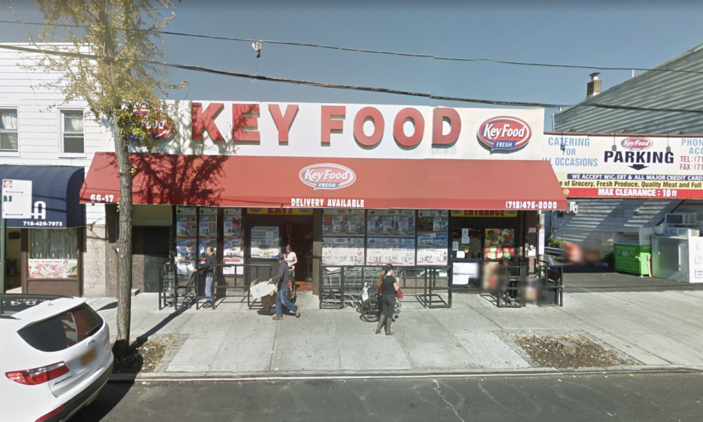 The Key Food supermarket at 66-17 Grand Ave. in Maspeth (photo via Google Maps)