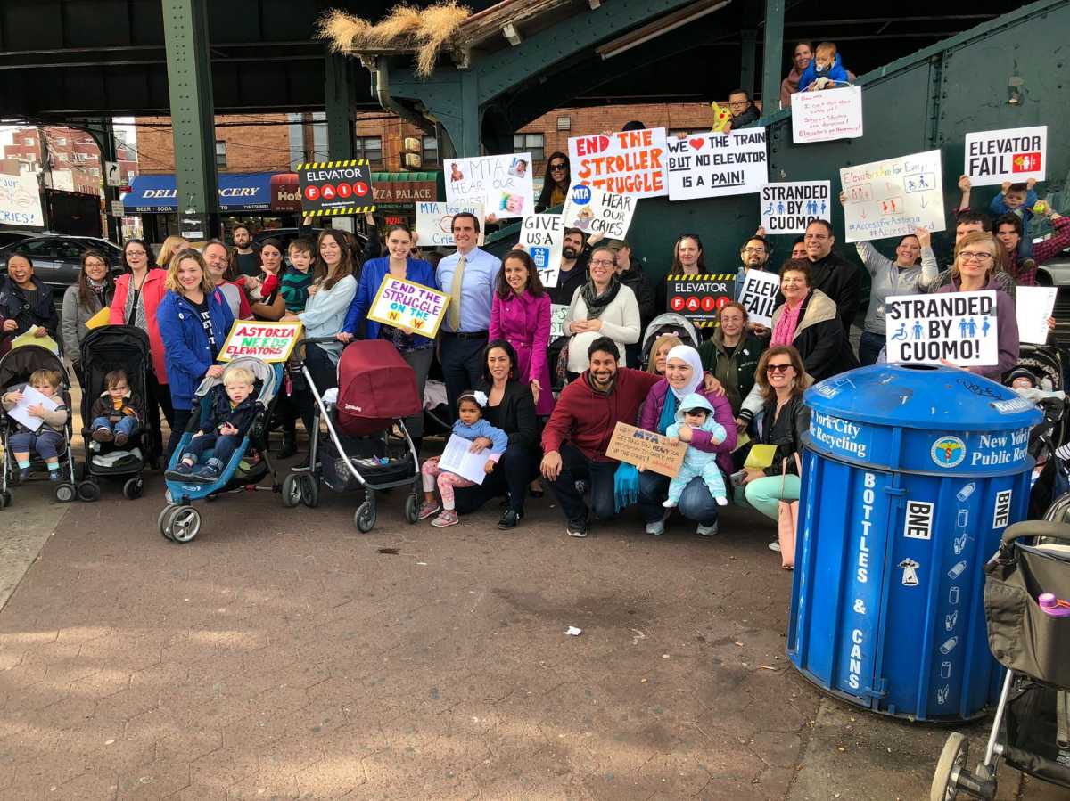 Astoria Subway elevator rally group