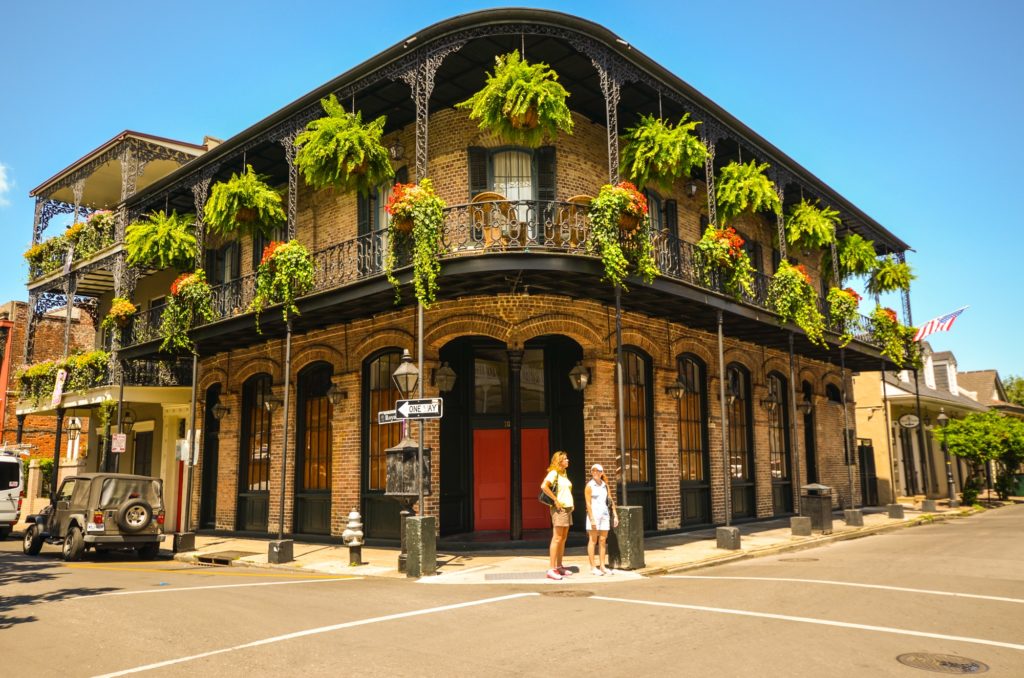The French Quarter architecture in New Orleans.