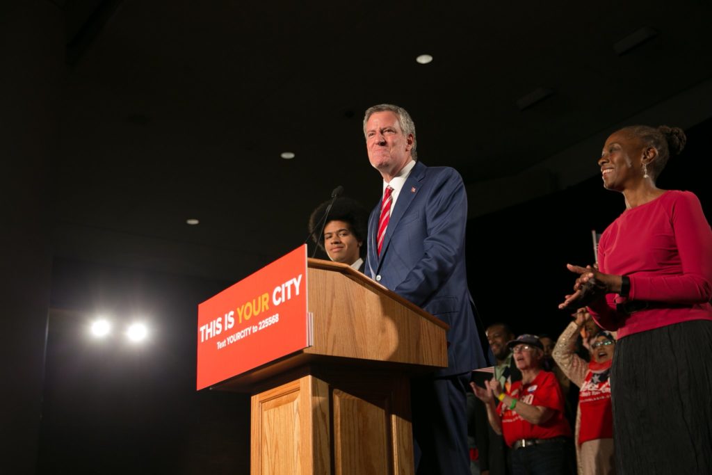 Mayor Bill de Blasio won his second term in office on Nov. 7.