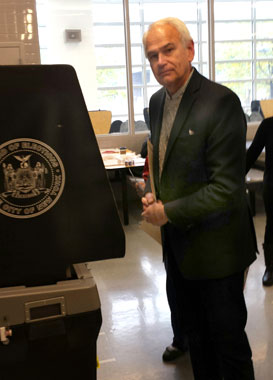 Polling sites back in LeFrak City to delight of voters