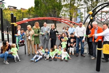 Sean’s Place playground reopens in Astoria after $1M renovation project