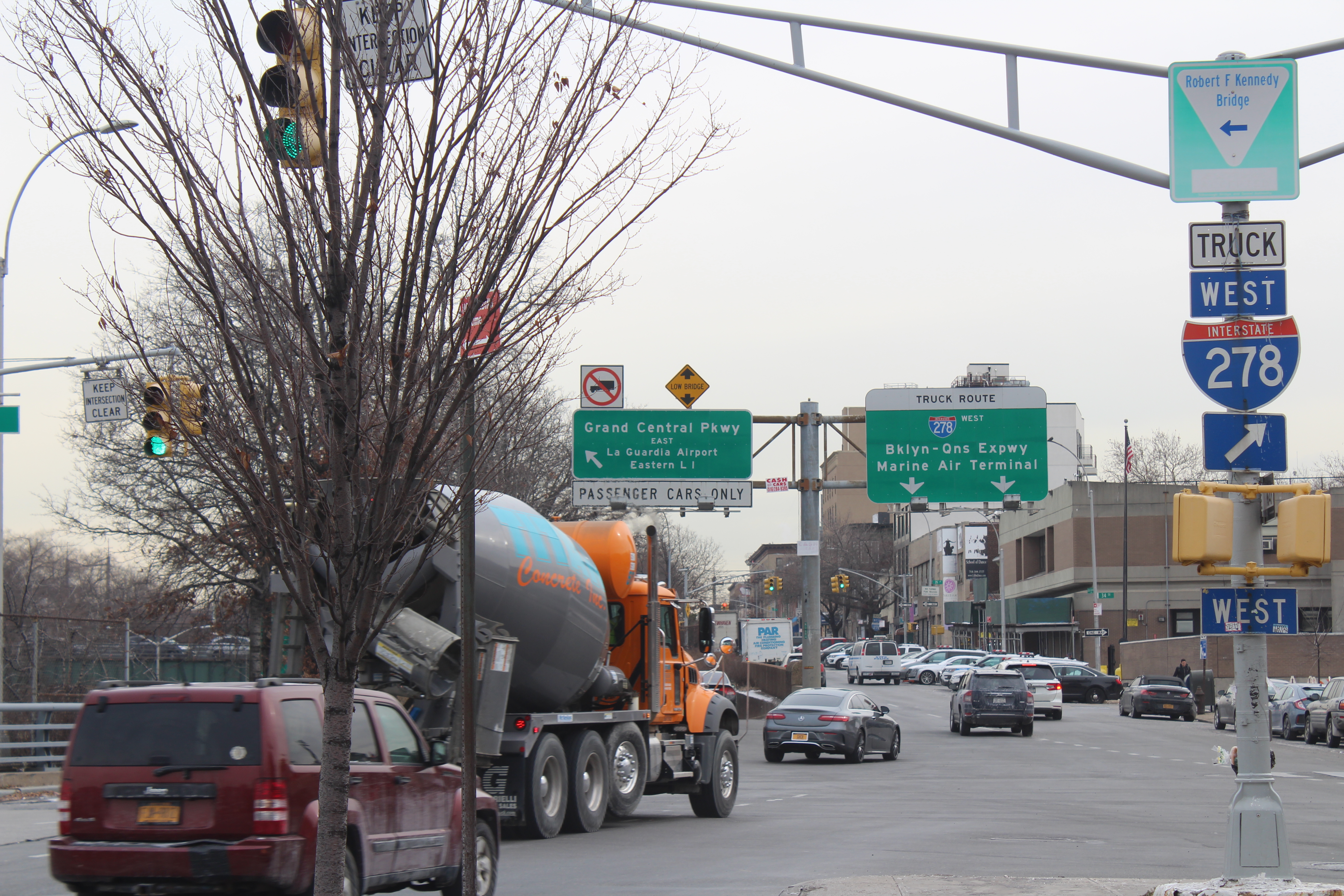 Trucks will be permitted on Grand Central Parkway in Astoria