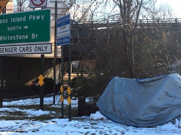 Bayside activist raises winter lodging funds for two homeless companions