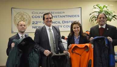 Elected officials collect coats for families in need