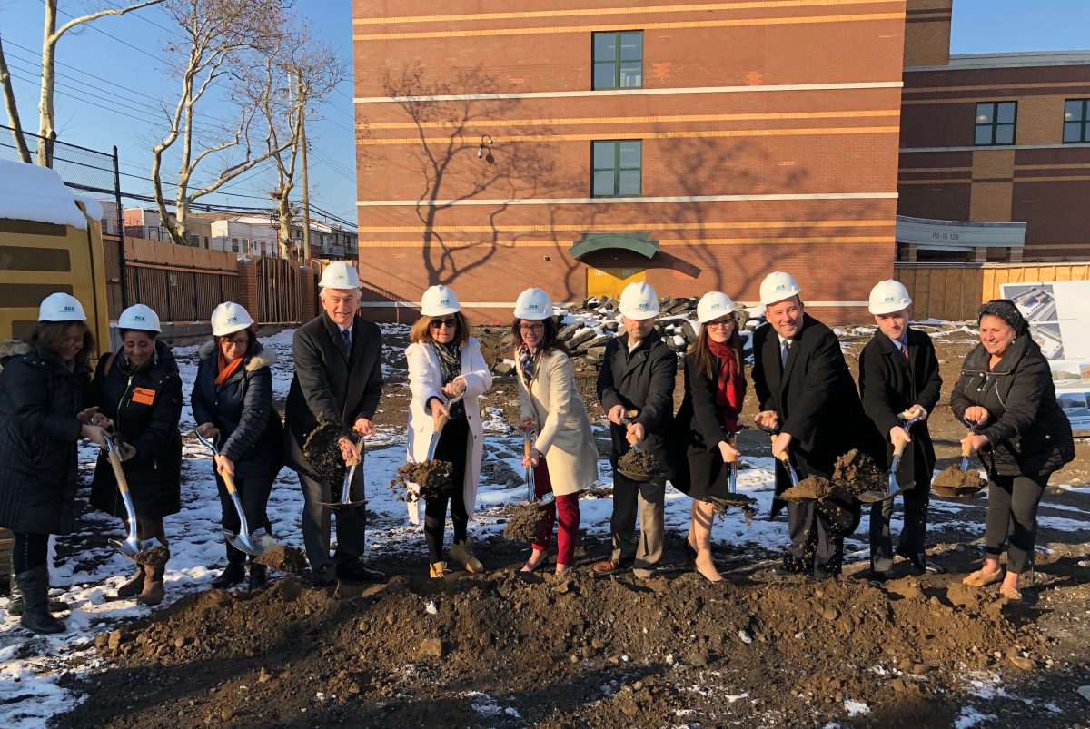 Officials broke ground on Dec. 11 on the expansion of P.S./I.S. 128 in Middle Village.