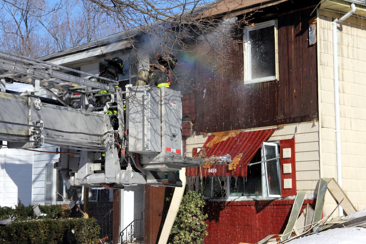 Firefighters are shown battling a blaze in Bayside on Jan. 7 that claimed the life of a woman.