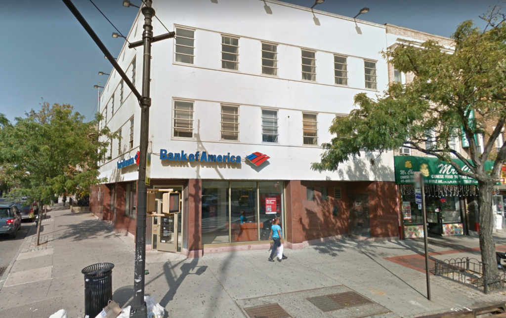 The Bank of America on Myrtle Avenue in Ridgewood (photo via Google Maps)