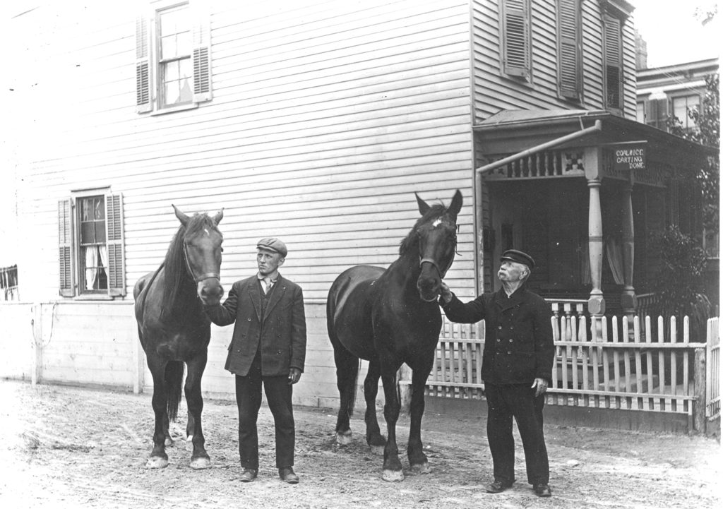 When this photo was taken, the street where these men are pictured was located in a section known as St. James Park.