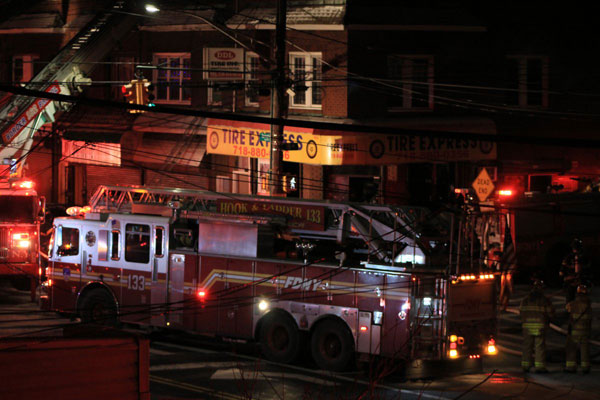 New Year’s Eve fire damages tire store in Queens Village