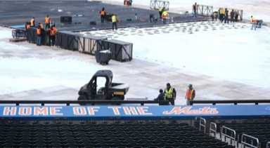 Wood from Winter Classic hockey rink donated to Materials for the Arts in Long Island City