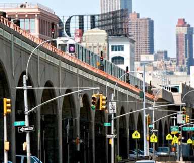 Nolan demands action after concrete falls from 7 train viaduct in Sunnyside while MTA says structure is safe