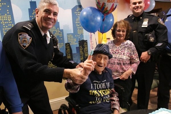NYPD attends 105th birthday of retired sergeant