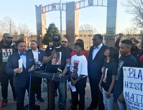 Pols support ‘Malcolm X’ student at Christ the King rally