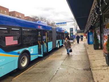 Community, officials celebrate change to bus service route on Cross Bay Boulevard