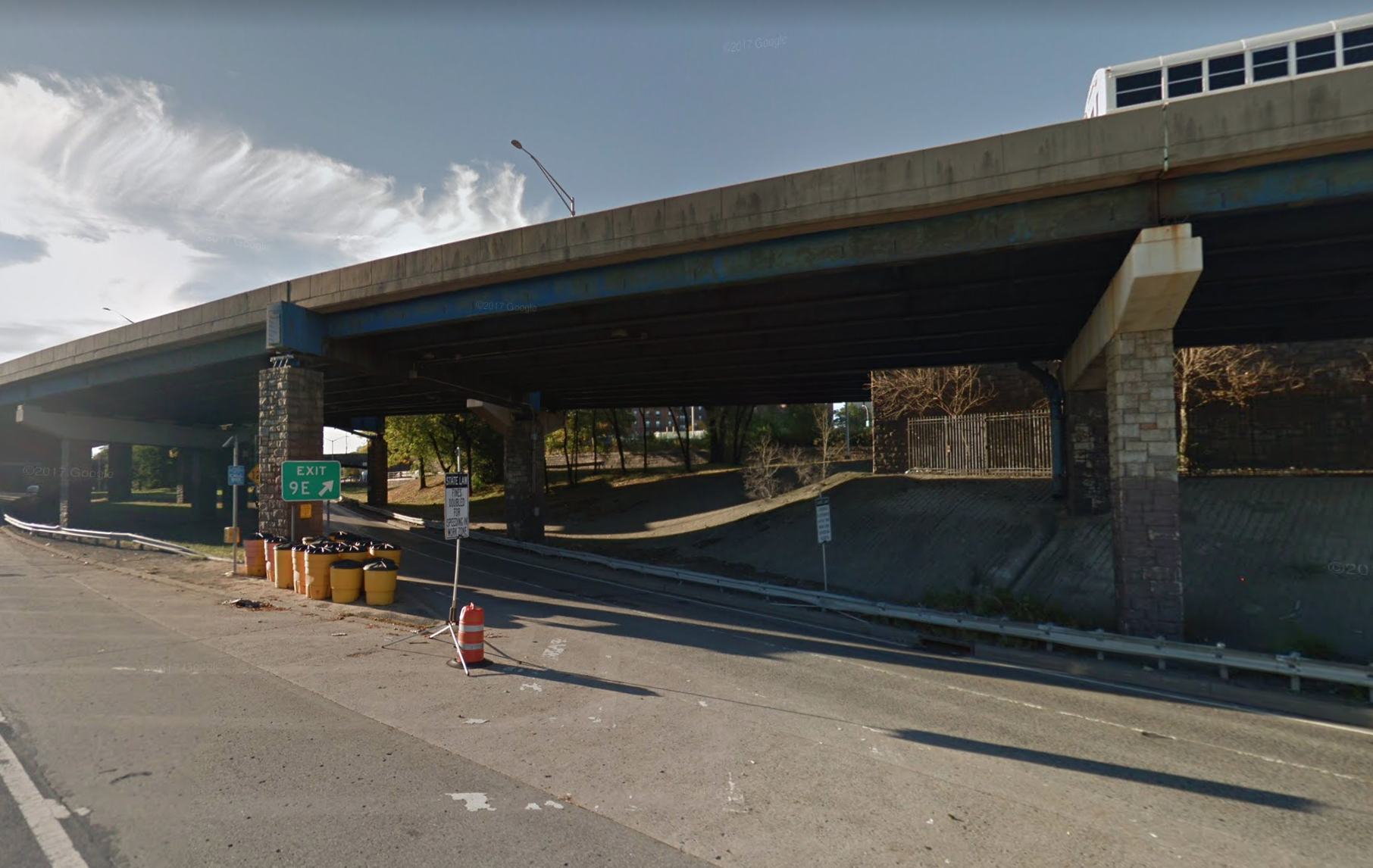 The Grand Central Parkway near the Astoria/Northern Boulevard overpass in East Elmhurst.