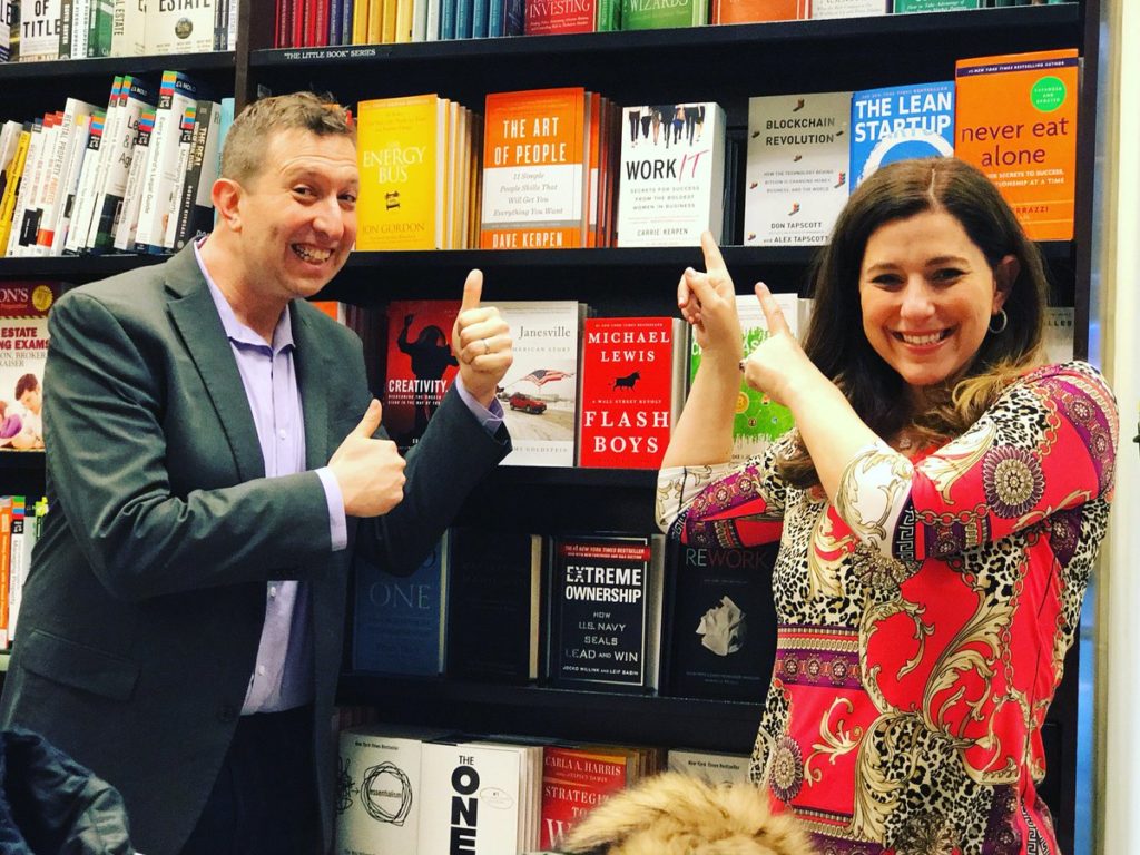 Dave and Carrie Kerpen celebrating their books (photo via Twitter/@DaveKerpen)