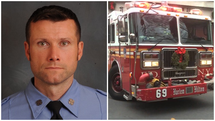 Firefighter Michael Davidson (left) of Engine Company 69 in Manhattan, who was killed while fighting a fire on March 22, attended Queens' Archbishop Molloy High School.