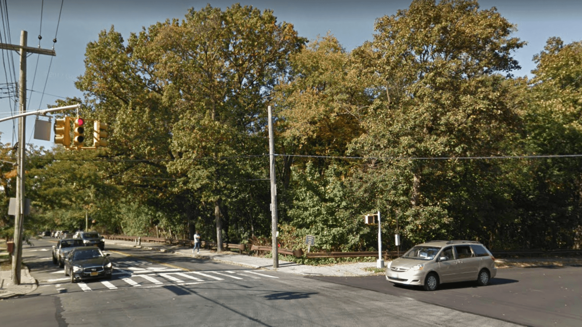 Kissena Park from the intersection of Booth Memorial Avenue and 164th Street in Flushing.