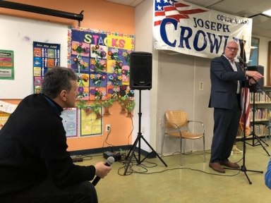 Crowley holds town hall on gun issues