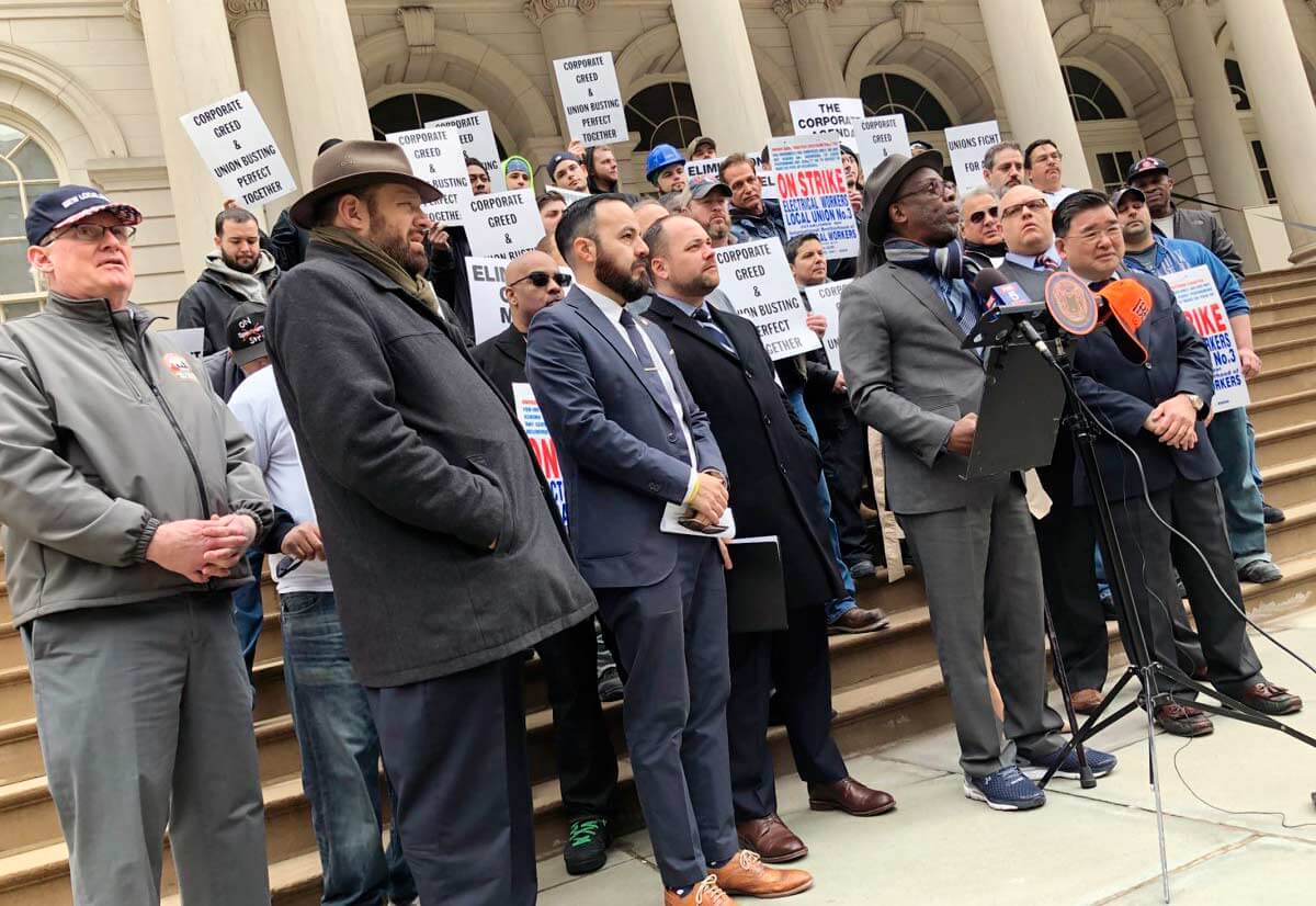 Charter employees mark anniversary of strike with City Hall condemnation
