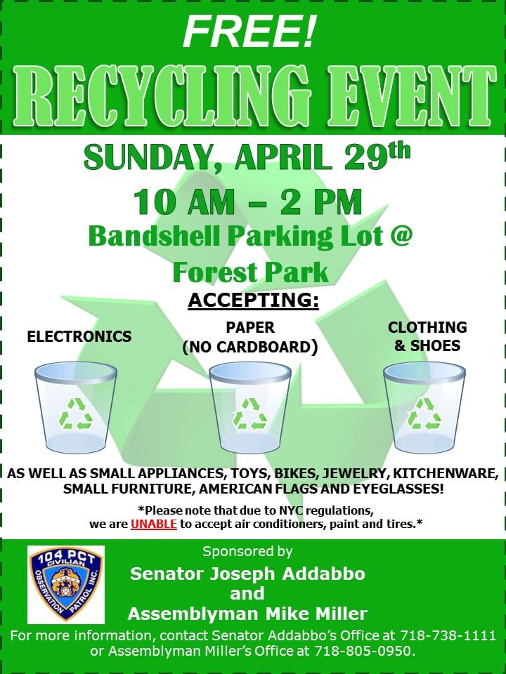 spring recycling event flyer2018