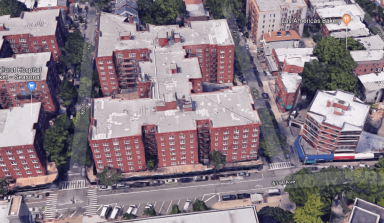 A four-alarm fire broke out at this apartment building on 41st Avenue in Elmhurst on May 27.