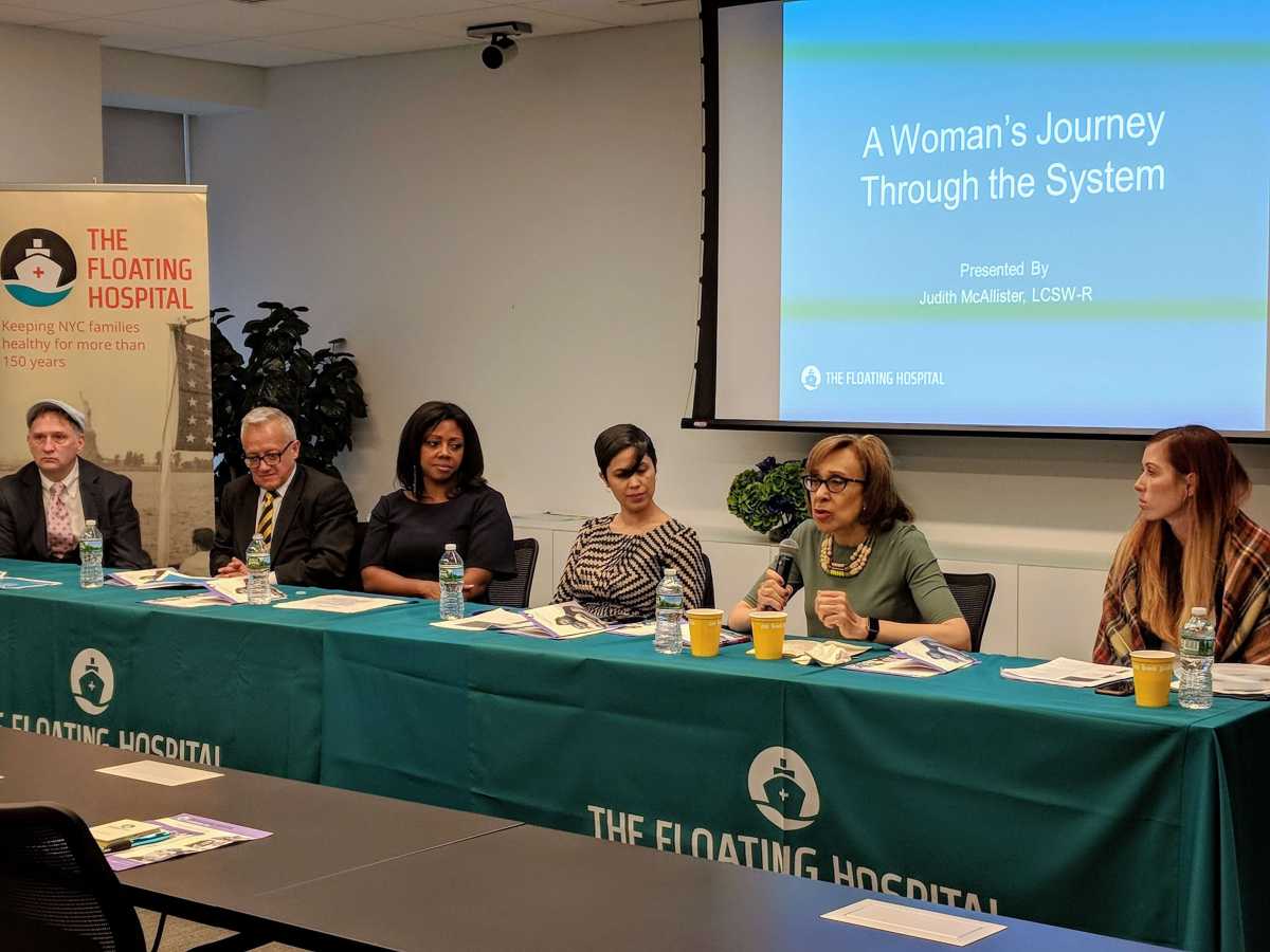 Panel speakers at the Floating Hospital educational event on NYC's "hidden homeless"