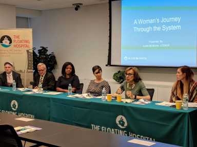Panel speakers at the Floating Hospital educational event on NYC's "hidden homeless"