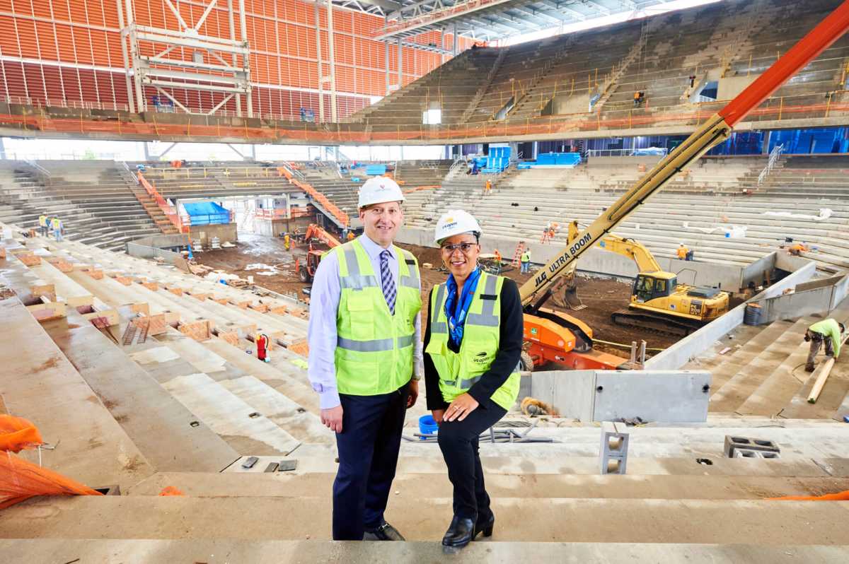 Press preview for new Louis Armstrong Stadium