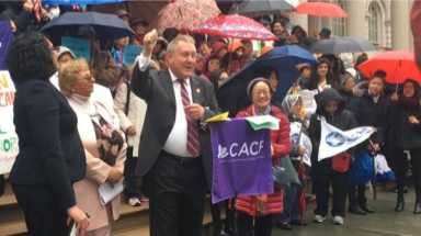 Campaign group rallies for Asian Pacific-Americans