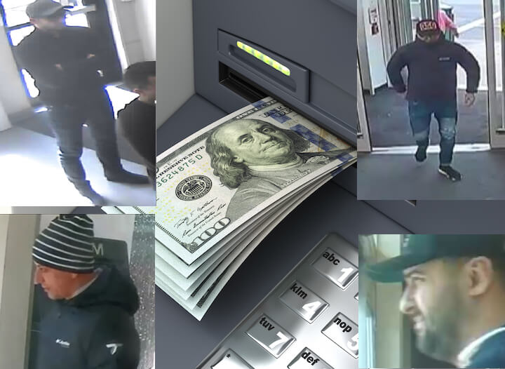 The four suspects behind a recent grand larceny pattern in Queens in which they used cloned debit cards to steal cash from ATMs.