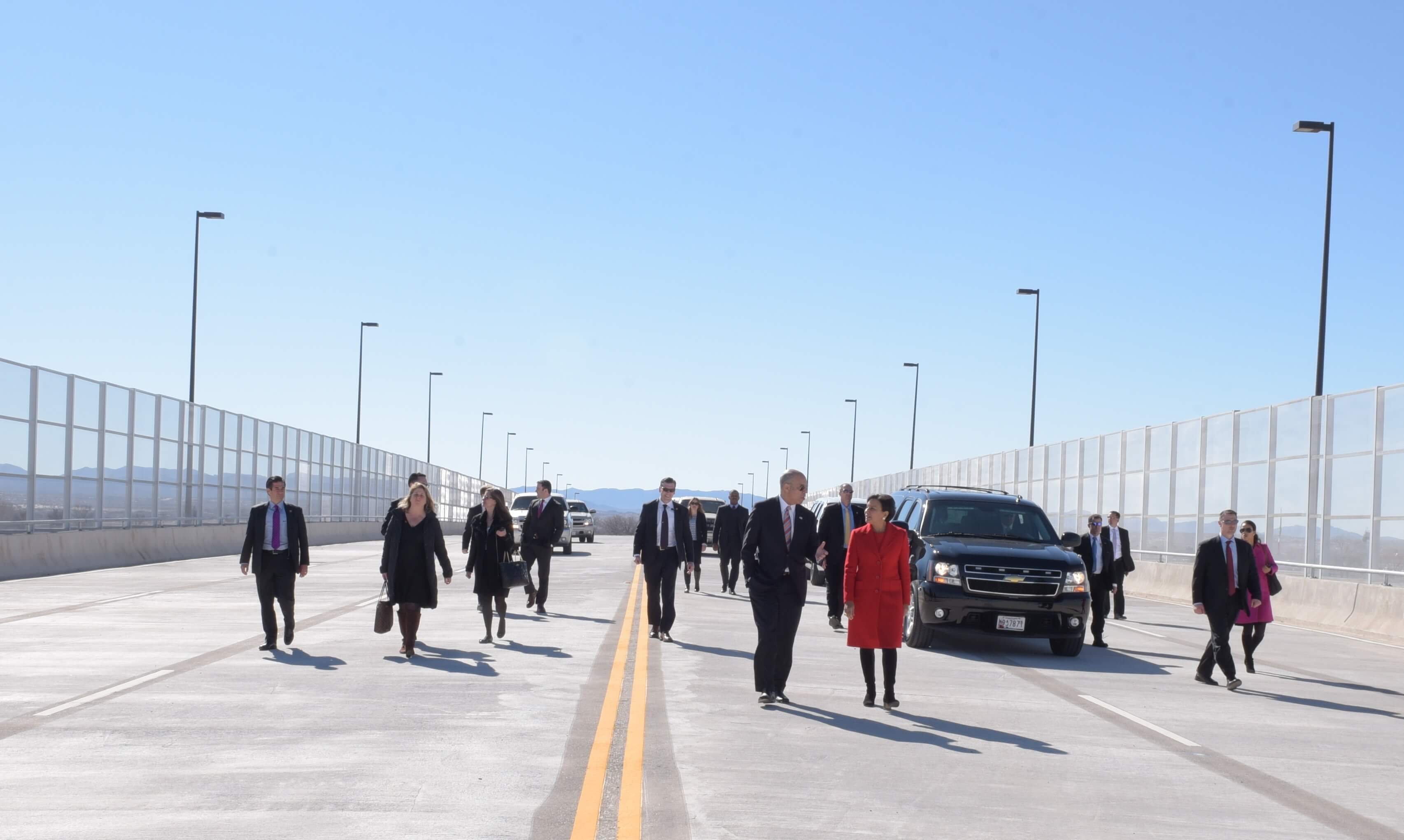 This 2016 photo shows officials at the Port of Entry on the U.S./Mexico border in Tornillo, Texas.