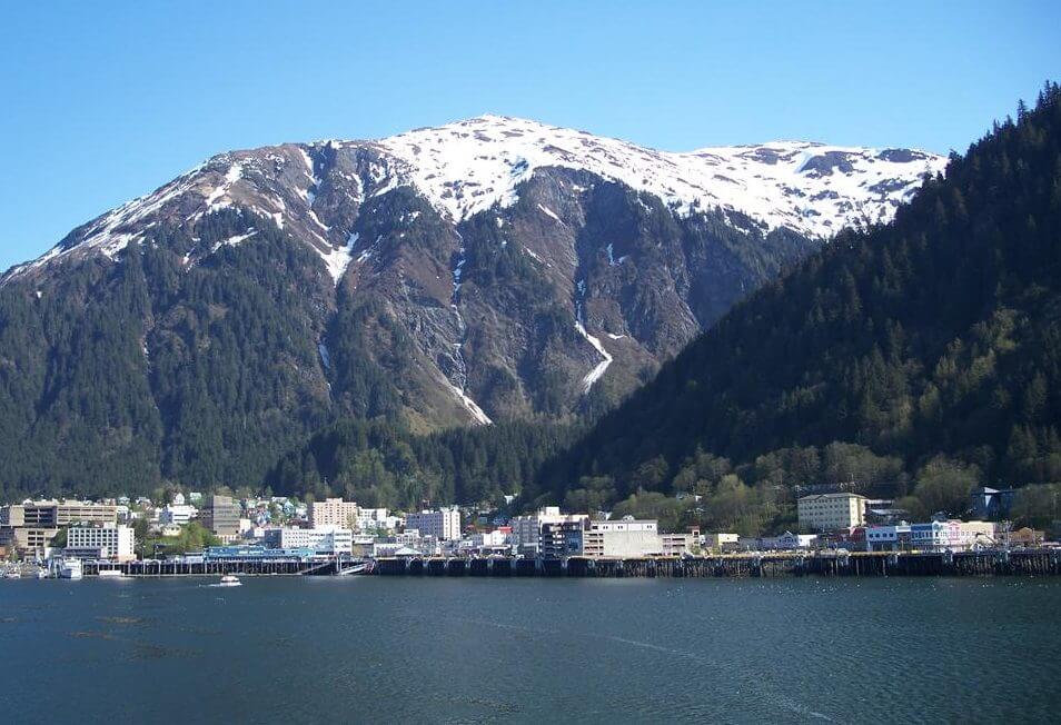 The coastline of Juneau, Alaska
