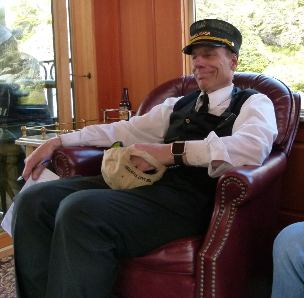 Our conductor in Skagway, Alaska was the nephew of former Staten Island Borough President Guy Molinari