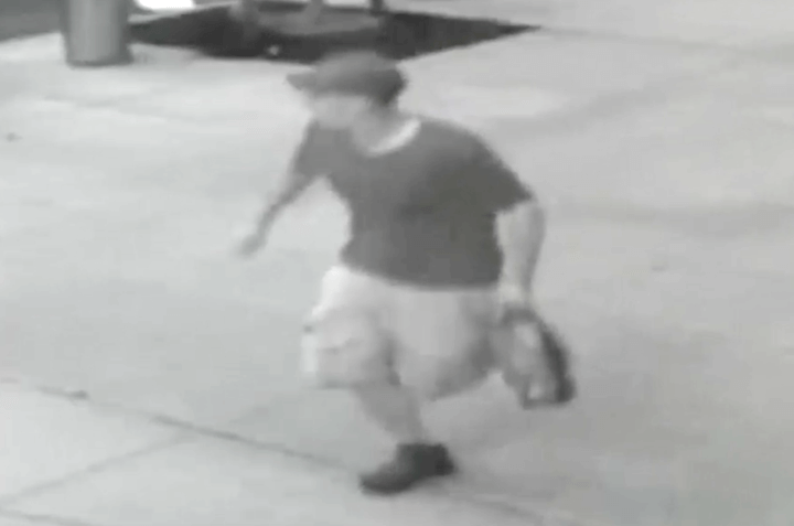Security camera footage of the suspect who slashed two Long Island City men as he robbed their apartment on June 3.