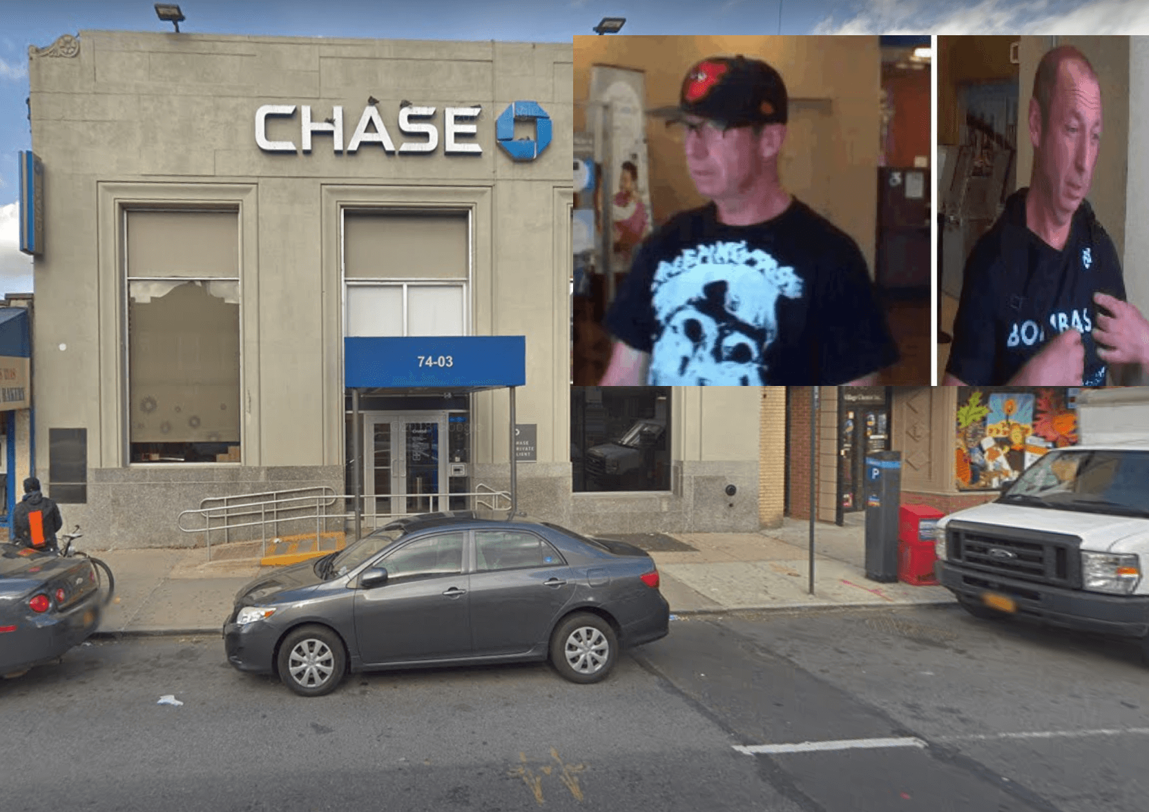John Grant, a suspect in several recent bank robbery attempts including one at this Chase bank on Metropolitan Avenue in Middle Village, was caught by federal agents on June 18.