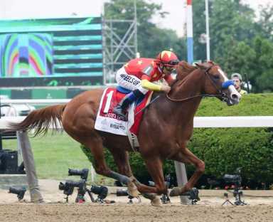 Photos: Justify makes history at Belmont