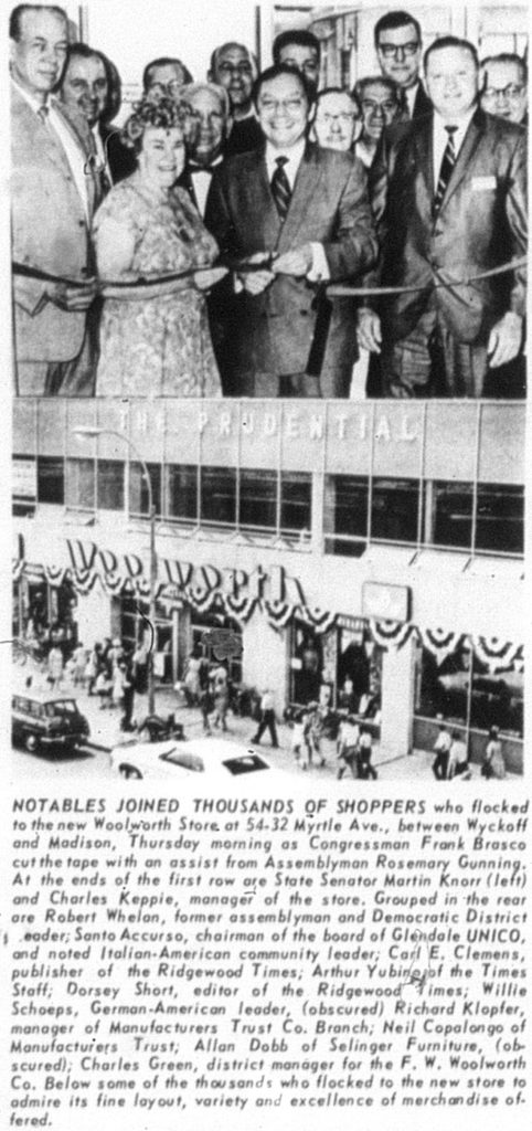 The exterior of the Woolworth store that opened on Myrtle Avenue in Ridgewood in July of 1969.