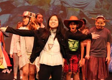 Kids take the stage during Queens Theatre’s summer program