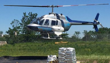 Low-flying helicopters will treat five marshy Queens areas with larvicide this week to help control the mosquito population.