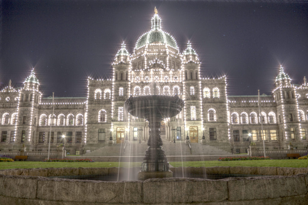 The 3,500 bulb-lit Legislative Building in Victoria reminded me of buildings copied in Walt Disney World. This, however, is the real thing.