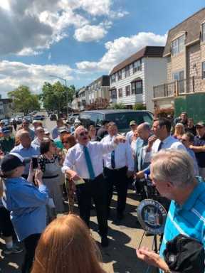 Electeds, Bay Terrace residents rally against proposed development